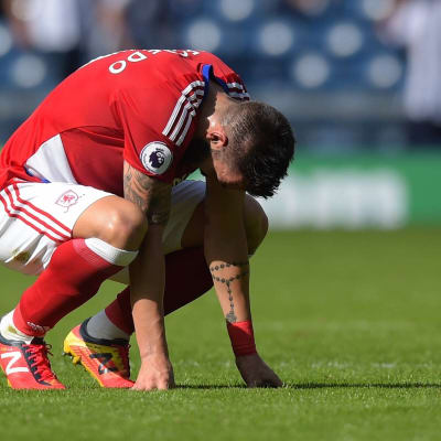 Middlesbroughin Alvaro Negredo antoi kaikkensa maalitomassa vierastasapelissä West Bromwichia vastaan.