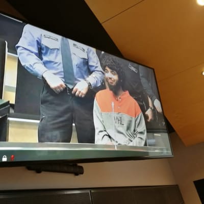 Knivdådsrättegången i Åbo i april 2018.