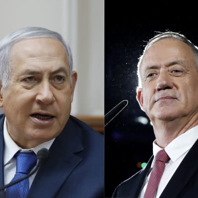 Benjamin Netanyahu och Benny Gantz