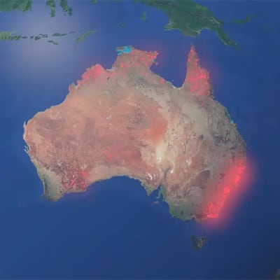 Australian palot kartalla