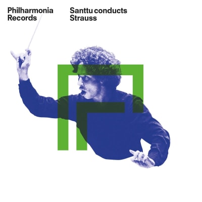 CD-levyn kansi: Santtu conducts Strauss