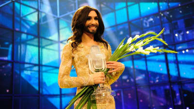 Österrikes Conchita Wurst vinner Eurovisionen.