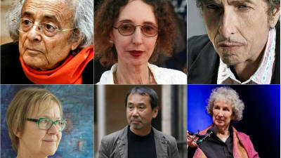 Tua Forsström, Adonis, Bob Dylan, Joyce Carol Oates, Margaret Atwood, Murakami