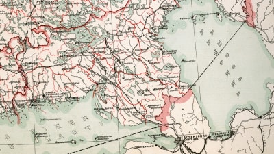 Gammal karta över Viborgs län