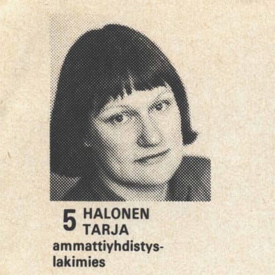 SDP:n eduskuntavaalimainos jossa mukana Tarja Halonen. 