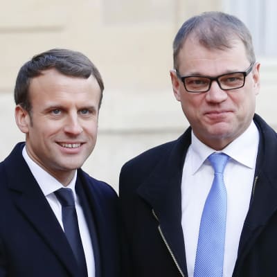 Emmanuel Macron ja Juha Sipilä.