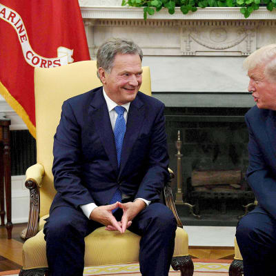 Donald Trump ja Sauli Niinistö tapasivat Valkoisessa talossa maanantaina