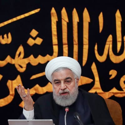 Presidentti Hassan Rouhani puhumassa hallinnolleen Teherenissa 4. syyskuuta.