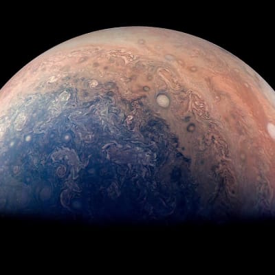 Planeten Jupiters sydpol.