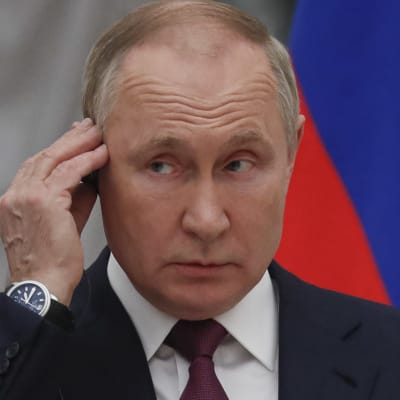 Under tisdagens presskonferens talade Putin för första gången på flera veckor om Ukrainakrisen. 