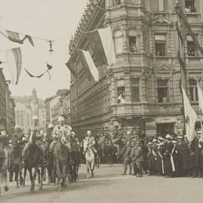 Mannerheims segerparad i Helsingfors 1918
