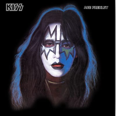 Målning på Ace Frehley i Kiss i smink.