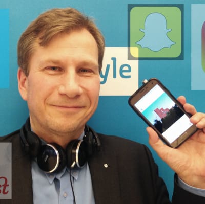 Reidar Wasenius med olika some-appar