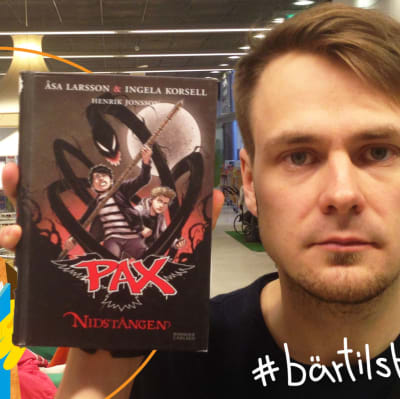 Barnbibliotekarie Mikael Gros för Bärtils bokklubb
