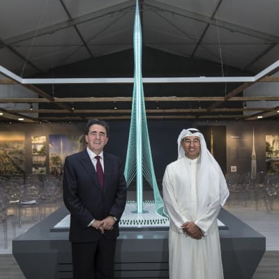 Pienoismalli Dubain uudesta tornitalosta
