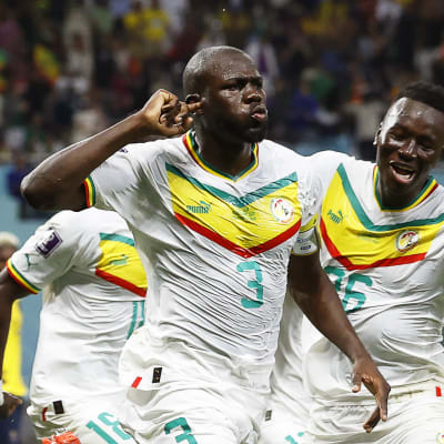 Kalidou Koulibaly firar mål.