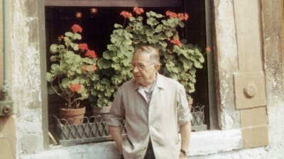 Jean-Paul Sartre i Venedig i augusti 1967.