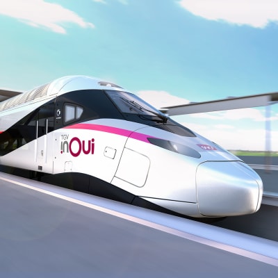 Alstomin julkaisema kuva tulevasta nopeasta junayksiköstä.