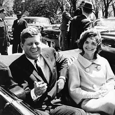 John F Kennedy och Jacqueline Kennedy.