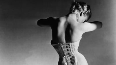 The image shows "The Mainbocher Corset" by Horst P. Horst, VOGUE Archive Collection, www.lumas.com. LUMAS VOGUE Collection presents Masterpieces of Fashion Photography. Iconic fashion photographers of the 20th century from the archives of American VOGUE.