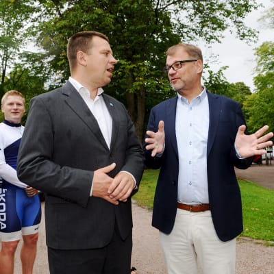 Juri Ratas ja Juha Sipilä.