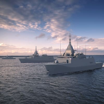 Datorbild av marinens nya fartyg i Pohjanmaa-klassen.