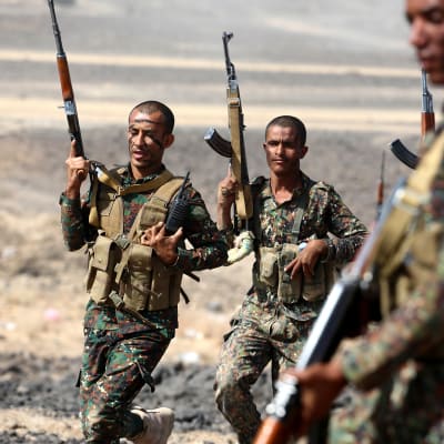 Jemenitiska soldater i Marib den 4 januari.