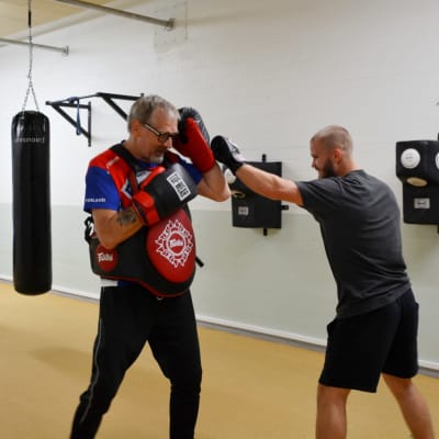 Kalle Helenius och Tomi Silvennoinen boxas