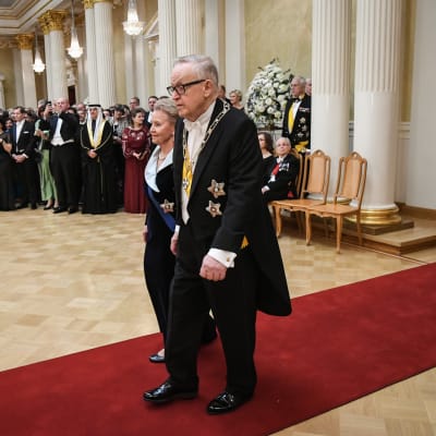 Presidentti Martti Ahtisaari ja puoliso Eeva Ahtisaari.
