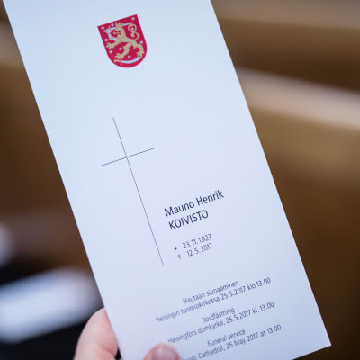 Mauno Koiviston hautajaisten ohjelma.