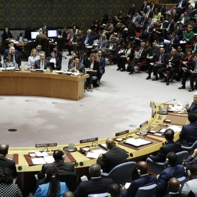 YK:n turvallisuusneuvoston kokous 20. helmikuuta 2018.