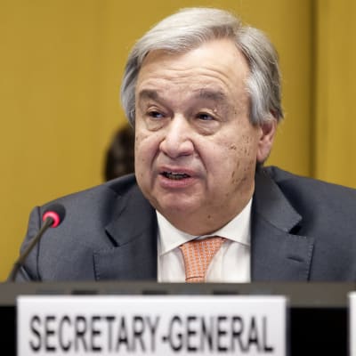 YK:n pääsihteeri Antonio Guterres Genevessä.