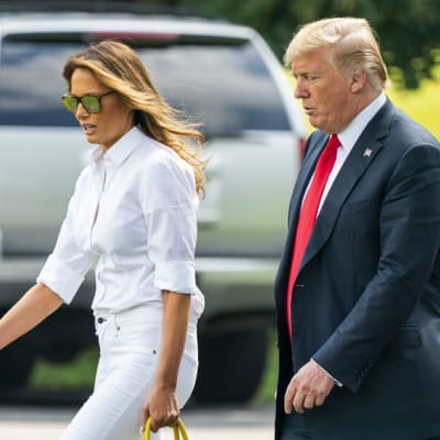 Yhdysvaltain presidenttipari Melania ja Donald Trump