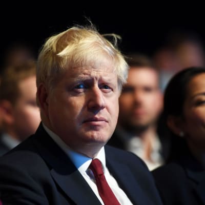 Britannian pääministeri Boris Johnson konservatiivien puoluekokouksessa 30.9.2019.