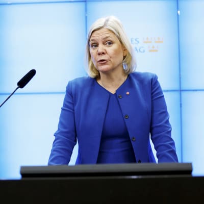 Ruotsin sosiaalidemokraattien puheenjohtaja ja tuleva pääministeri Magdalena Andersson.