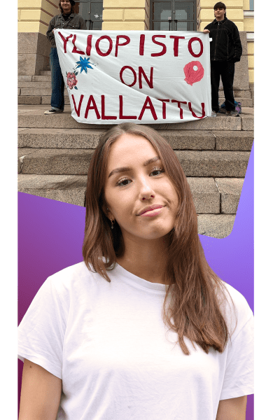 Isabella Biorac Haaja mot en lila bakgrund