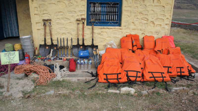 Räddningsutrustning i Nepal