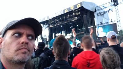 Lasse grönroos på Rammsteins konsert i Vanda 9.6. 2017.