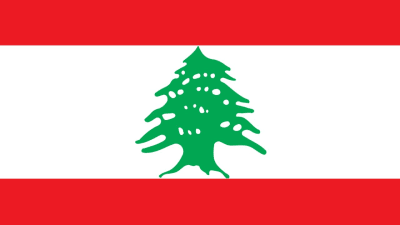 Libanons flagga.