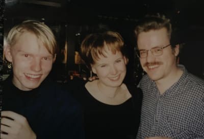 Ville Hautakangas, Heidi Palkio ja Martti Rautio Tampereella vuonna 1999.