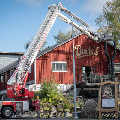 Brand vid Bocks bryggeri i Vasa på frdagen.