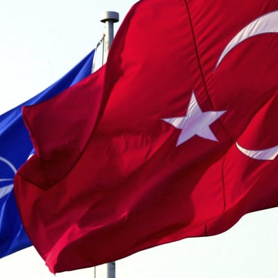 Turkin ja Naton liput.