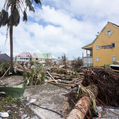 Irman tuhoja Orient Bayn alueella Saint-Martinin saarella 7. syyskuuta. 