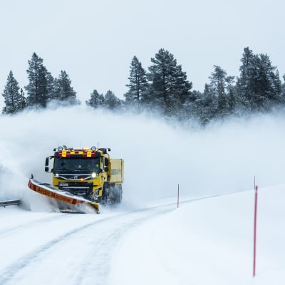 Aura-auto Inarissa helmikuussa 2019.