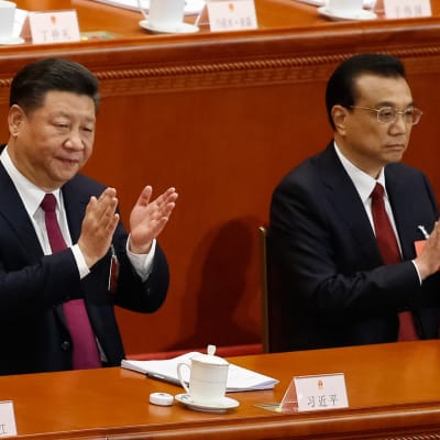 Xi Jinping och Li Keqian.