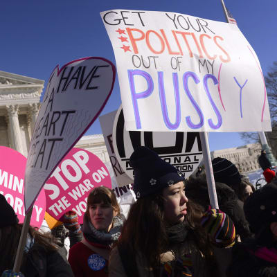 Aborttioikeuden puolustajia Washingtonissa tammikuussa 2014.