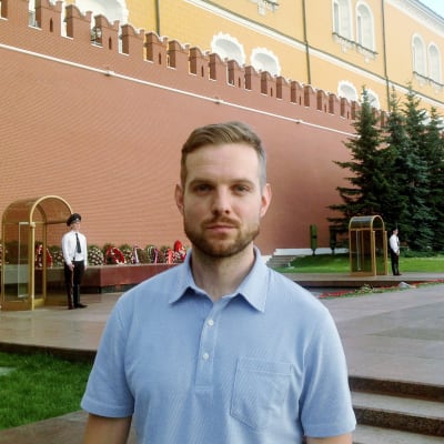 Ylen Venäjän toimittaja Erkka Mikkonen Moskovassa.