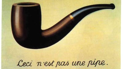 Rene Magrittes målning Ceci n'est pas une pipe