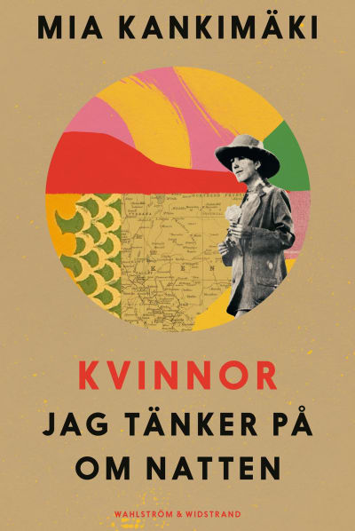 På pärmbilden syns en upptäcksresande kvinna mot en färggrann bakgrund där en världskanta delvis syns.