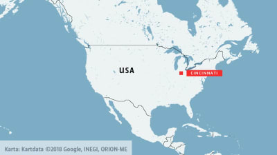 Karta över USA.